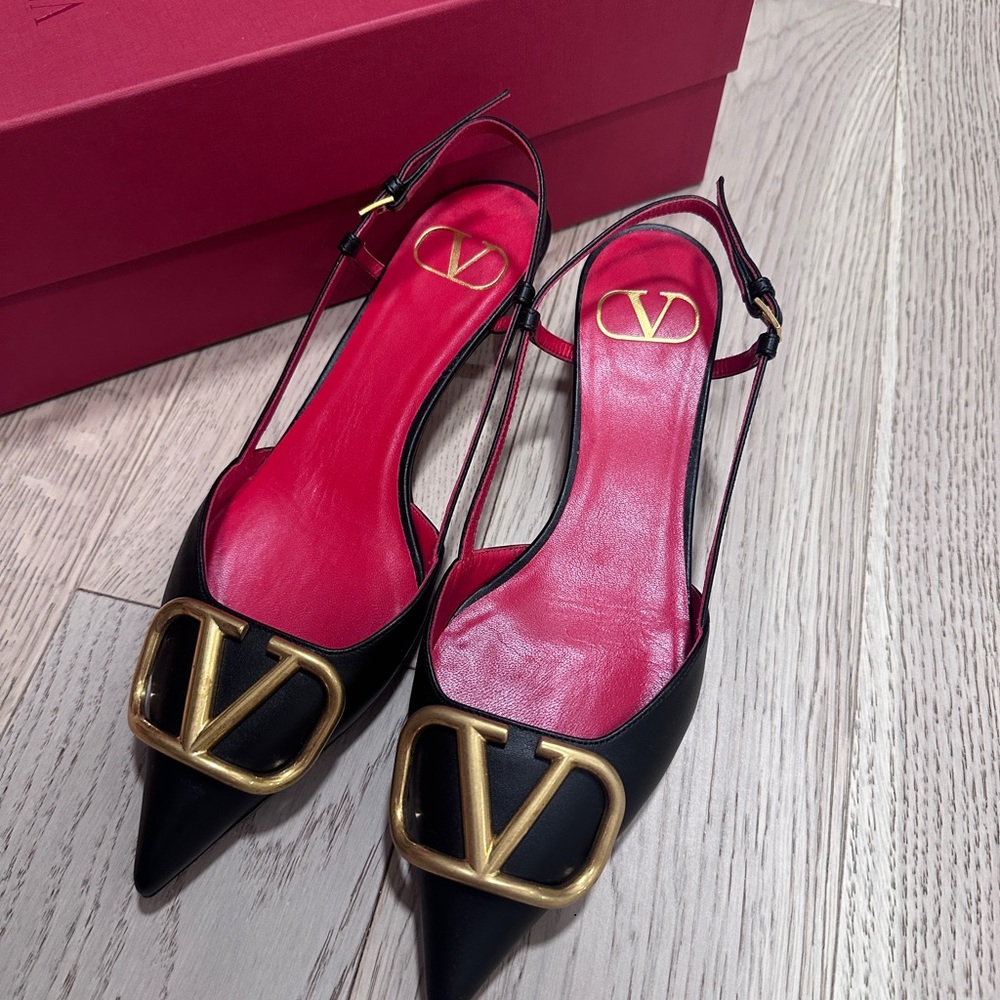 Valentino Vlog slingback heels sandals - Black